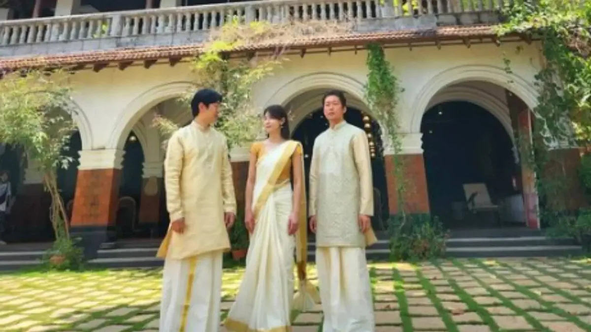 Ha ji won wearing traditional kaveru Kerala saree